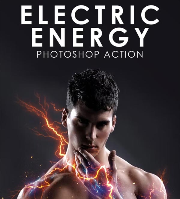 electric energy photoshop action free download